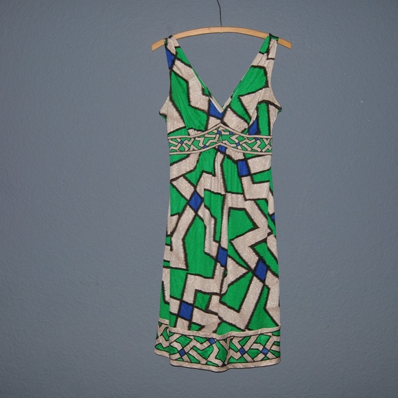 DIANE VON FURSTENBERG Green Ophelia Dress sz 2 - Picture 7 of 8